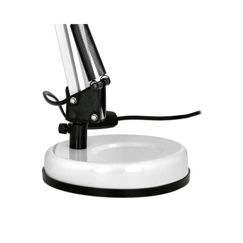 LAMPARA DE ESCRITORIO Q-CONNECT POLARIS METALICA CONINTERRUPTOR BRAZO DOBLE 3 ARTICULACIONES COLOR BLANCO