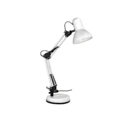 LAMPARA DE ESCRITORIO Q-CONNECT POLARIS METALICA CONINTERRUPTOR BRAZO DOBLE 3 ARTICULACIONES COLOR BLANCO