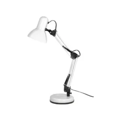 LAMPARA DE ESCRITORIO Q-CONNECT POLARIS METALICA CONINTERRUPTOR BRAZO DOBLE 3 ARTICULACIONES COLOR BLANCO