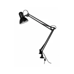 LAMPARA DE ESCRITORIO Q-CONNECT ANTARES METALICA CONPINZA INTERRUPTOR BRAZO DOBLE 3 ARTICULACIONES COLOR NEGRO