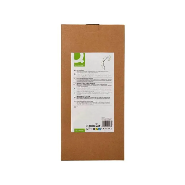 LAMPARA DE ESCRITORIO Q-CONNECT ANTARES METALICA CONPINZA INTERRUPTOR BRAZO DOBLE 3 ARTICULACIONES COLOR PLATA