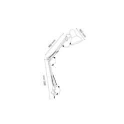 LAMPARA DE ESCRITORIO Q-CONNECT ANTARES METALICA CONPINZA INTERRUPTOR BRAZO DOBLE 3 ARTICULACIONES COLOR PLATA