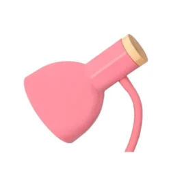 LAMPARA DE ESCRITORIO Q-CONNECT ORION METALICA CON DETALLES DE MADERA BRAZO FLEXIBLE COLOR ROSA