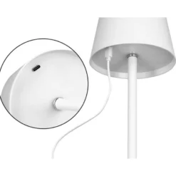 LAMPARA DE ESCRITORIO Q-CONNECT NOVA LED 2W 200 LM METALICA TACTIL RECARGABLE USB-C COLOR BLANCO
