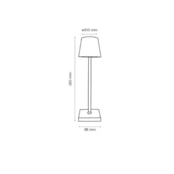 LAMPARA DE ESCRITORIO Q-CONNECT NOVA LED 2W 200 LM METALICA TACTIL RECARGABLE USB-C COLOR BLANCO