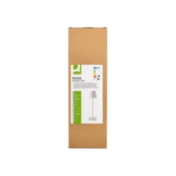 LAMPARA DE ESCRITORIO Q-CONNECT NOVA LED 2W 200 LM METALICA TACTIL RECARGABLE USB-C COLOR BLANCO