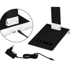 LAMPARA DE ESCRITORIO Q-CONNECT SIRIO LED 13W 800 LMTACTIL 3 NIVELES DE COLOR BRILLO REGULABLE COLOR NEGRO