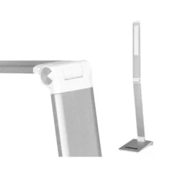 LAMPARA DE ESCRITORIO Q-CONNECT SIRIO LED 13W 800 LMTACTIL 3 NIVELES DE COLOR BRILLO REGULABLE COLOR PLATA