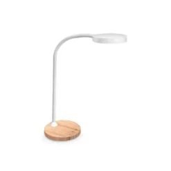 LAMPARA DE OFICINA CEP SILVA FLEX BASE BAMBU 160X160X600 MM