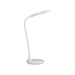 LAMPARA DE OFICINA Q-CONNECT SOBREMESA PROFESIONAL ABS 18 LEDS 5W INTERRUPTOR SENSOR 3 NIVELES CON LUPA COLOR BLANCO