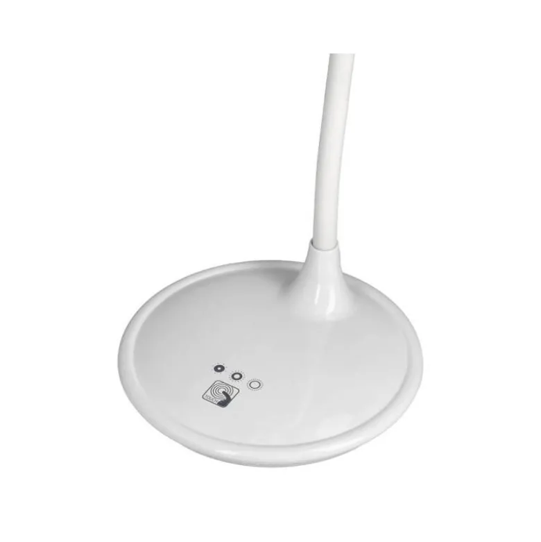 LAMPARA DE OFICINA Q-CONNECT SOBREMESA PROFESIONAL ABS 18 LEDS 5W INTERRUPTOR SENSOR 3 NIVELES CON LUPA COLOR BLANCO