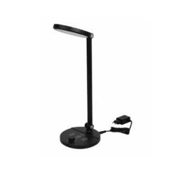 LAMPARA DE OFICINA Q-CONNECT SOBREMESA PROFESIONAL ABS 80 LEDS 7 W CON INTERRUPTOR COLOR NEGRO