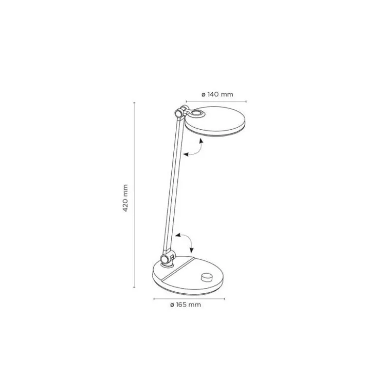 LAMPARA DE OFICINA Q-CONNECT SOBREMESA PROFESIONAL ABS 80 LEDS 7 W CON INTERRUPTOR COLOR NEGRO
