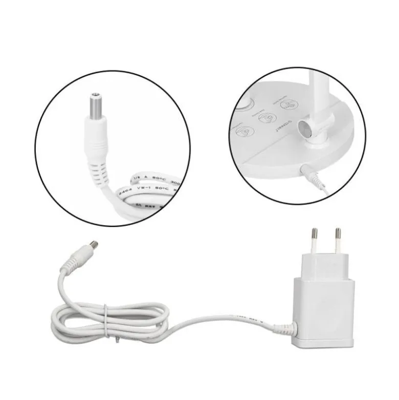 LAMPARA DE OFICINA Q-CONNECT SOBREMESA PROFESIONAL ABS 80 LEDS 7 W CON INTERRUPTOR COLOR BLANCO