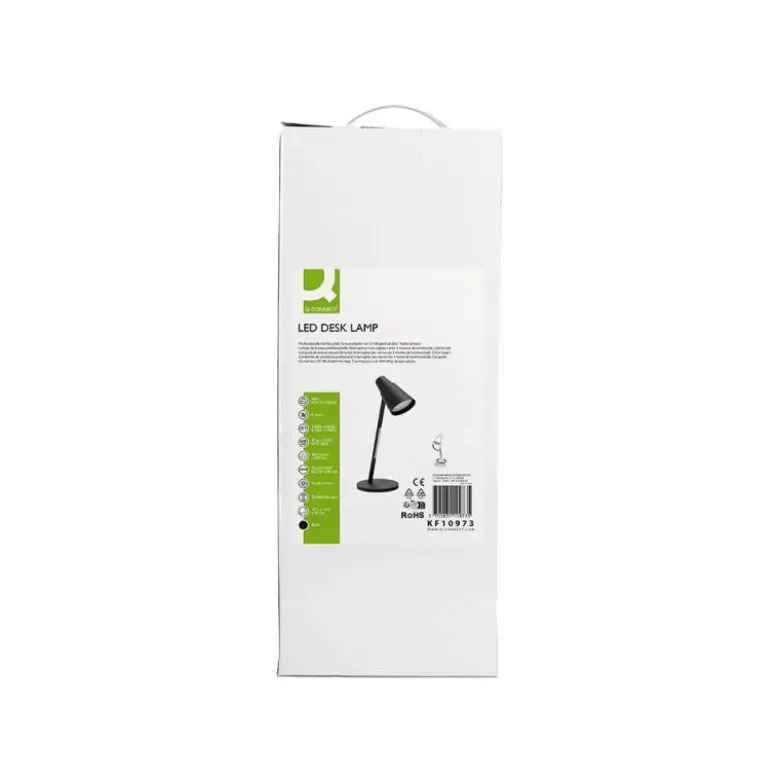 LAMPARA DE OFICINA Q-CONNECT SOBREMESA ABS TACTIL 6W 32 LED 150LM COLOR NEGRO