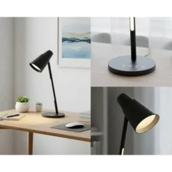 LAMPARA DE OFICINA Q-CONNECT SOBREMESA ABS TACTIL 6W 32 LED 150LM COLOR NEGRO