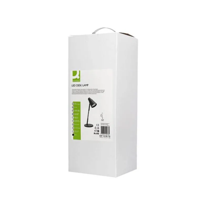LAMPARA DE OFICINA Q-CONNECT SOBREMESA ABS TACTIL 6W 32 LED 150LM COLOR NEGRO