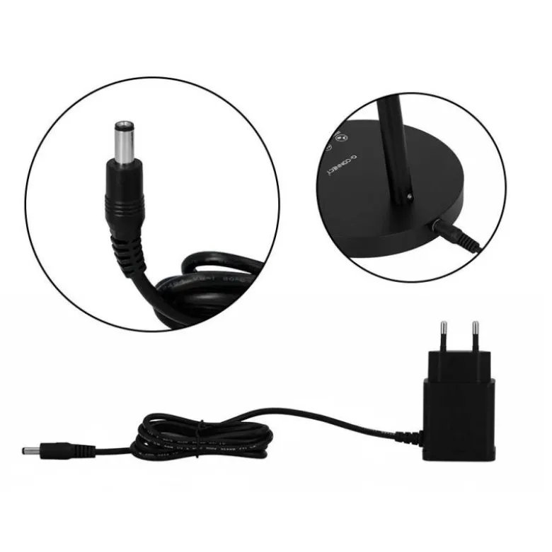 LAMPARA DE OFICINA Q-CONNECT SOBREMESA ABS TACTIL 6W 32 LED 150LM COLOR NEGRO