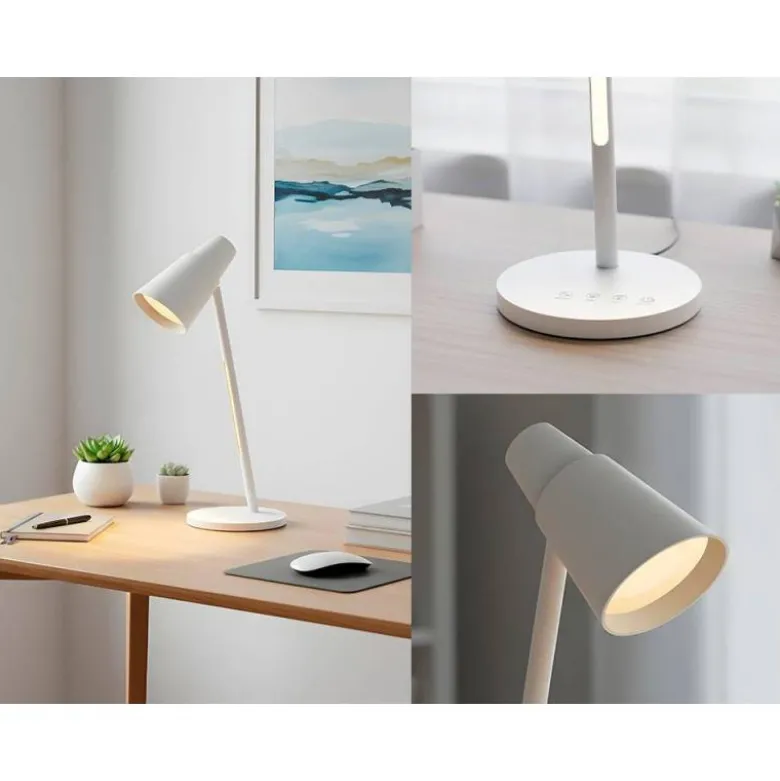 LAMPARA DE OFICINA Q-CONNECT SOBREMESA ABS TACTIL 6W 32 LED 330LM COLOR BLANCO