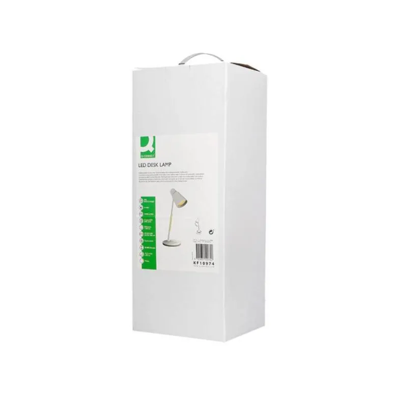 LAMPARA DE OFICINA Q-CONNECT SOBREMESA ABS TACTIL 6W 32 LED 330LM COLOR BLANCO