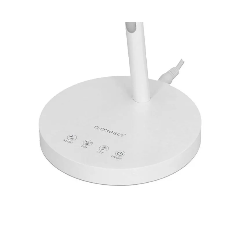 LAMPARA DE OFICINA Q-CONNECT SOBREMESA ABS TACTIL 6W 32 LED 330LM COLOR BLANCO