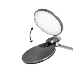 LAMPARA DE OFICINA Q-CONNECT SOBREMESA PROFESIONAL ALUMINIO 9W 120 LED CARGADOR MOVIL COLOR NEGRO