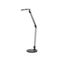 LAMPARA DE OFICINA Q-CONNECT SOBREMESA PROFESIONAL ALUMINIO 9W 120 LED CARGADOR MOVIL COLOR NEGRO