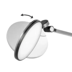 LAMPARA DE OFICINA Q-CONNECT SOBREMESA PROFESIONAL ALUMINIO 9W 120 LED CARGADOR MOVIL COLOR NEGRO