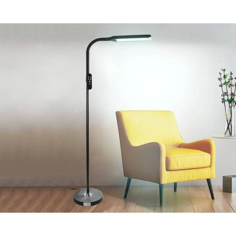 LAMPARA DE SUELO Q-CONNECT 15W CON CONTROL REMOTO ALTURA 146 CM COLOR NEGRO