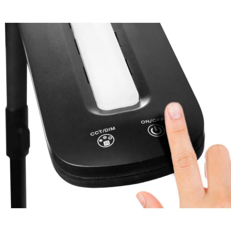 LAMPARA DE SUELO Q-CONNECT 15W CON CONTROL REMOTO ALTURA 146 CM COLOR NEGRO