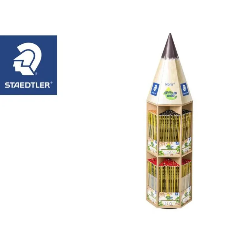 LAPICES DE GRAFITO STAEDTLER NORIS 120 EXPOSITOR GIRATORIO FORMA LAPIZ DE 48 DOCENAS GRADUACIONES SURTIDAS