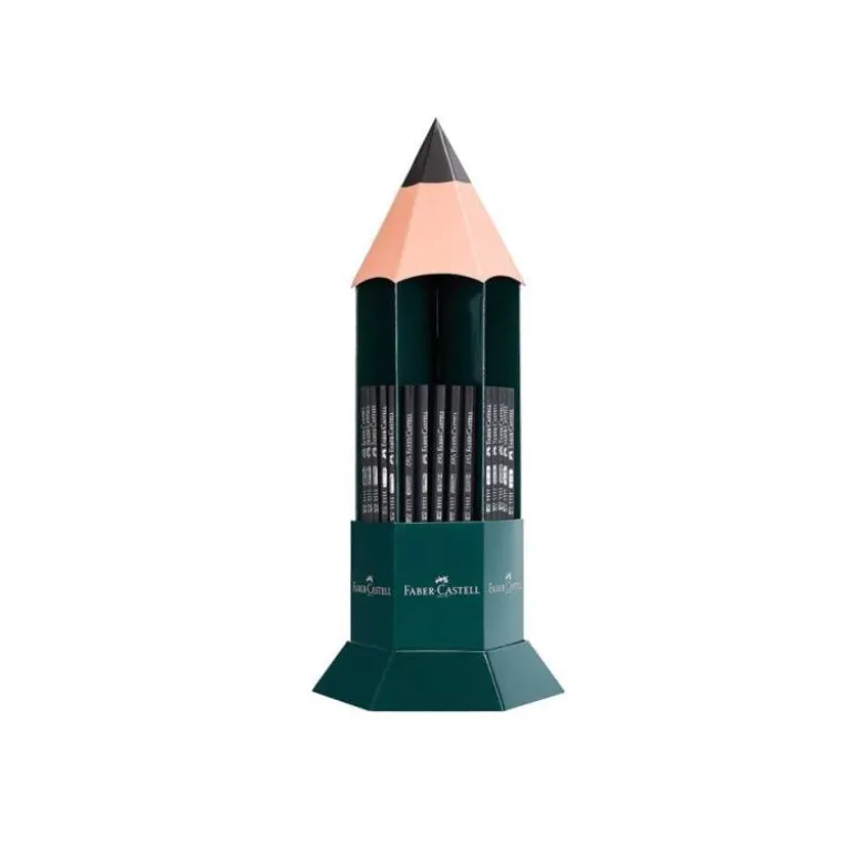 LAPICES GRAFITO FABER CASTELL 1111 EXPOSITOR DE SOBREMESA DE 120 UNIDADES GRADUACIONES SURTIDAS
