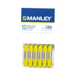 Lapices cera blanda Manley caja 12 unidades amarillo limon