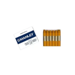 Lapices cera blanda Manley caja 12 unidades naranja