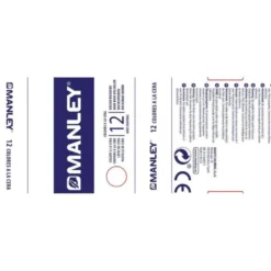 Lapices cera blanda Manley caja 12 unidades ocre