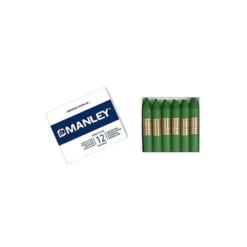 Lapices cera blanda Manley caja 12 unidades verde amarillento