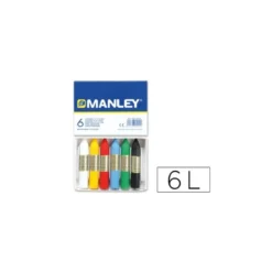 Lapices cera blanda Manley 6 unidades