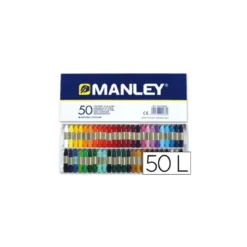 Lapices cera blanda Manley 50 unidades