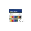 Lapices cera blanda Manley 10 unidades