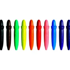 Lapices cera Giotto be-be caja de 10 unidades colores surtidos y sacapuntas