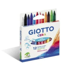 Lapices cera Giotto caja de 12 unidades colores surtidos