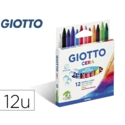 Lapices cera Giotto caja de 12 unidades colores surtidos