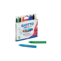 Lapices cera Giotto Maxi caja de 12 unidades colores surtidos