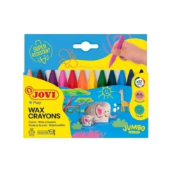 Lapices cera Jovi Jovicolor Triwax caja de 12 unidades colores surtidos