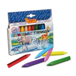Lapices cera Jovi Jovicolor Triwax caja de 12 unidades colores surtidos
