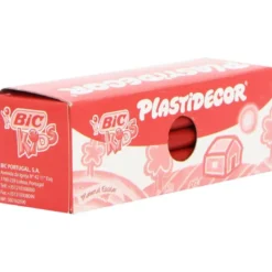 Lapices cera Plastidecor caja 25 unidades rojo