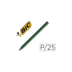 Lapices cera Plastidecor caja 25 unidades verde oscuro
