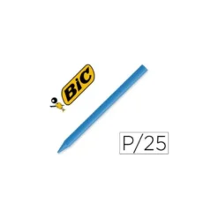 Lapices cera Plastidecor caja 25 unidades azul claro