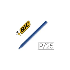 Lapices cera Plastidecor caja 25 unidades azul oscuro