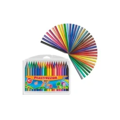 Lapices cera Plastidecor caja de 36 unidades colores surtidos
